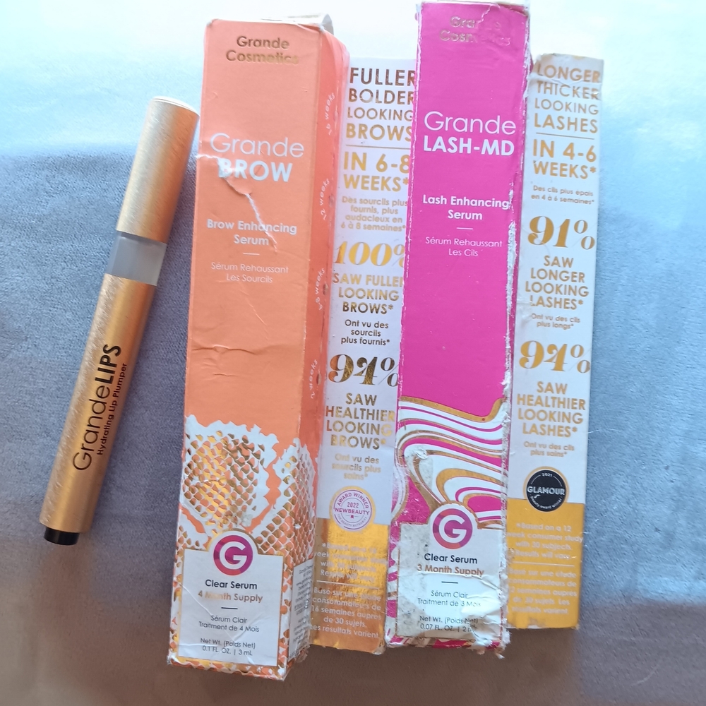 Grande Cosmetics TRIO NEW Full Size Lash-MD, Lips And BROW